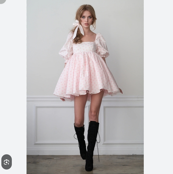 Selkie Parfait Poet Puff Dress - Picture 1 of 16